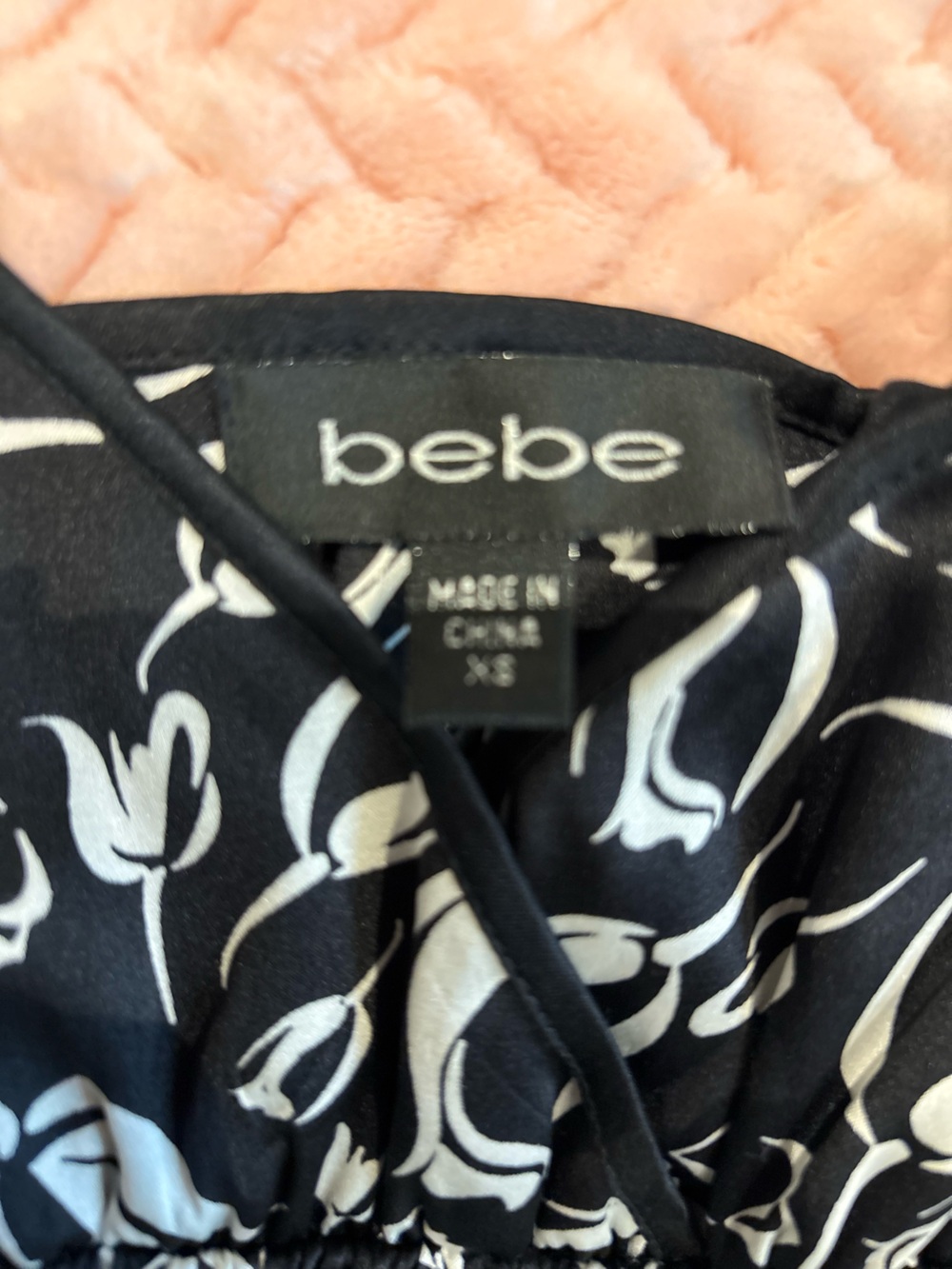 Bebe Black and White Floral Dress - Picture 3 of 3